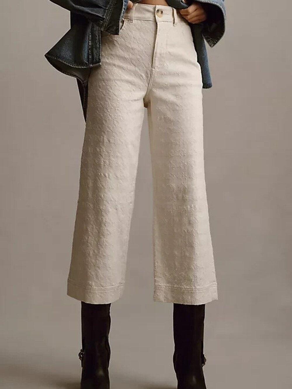 Anthropologie Pilcro The Skipper Wide Leg Jeans Women's 25 Petite Cavo Wash $168
